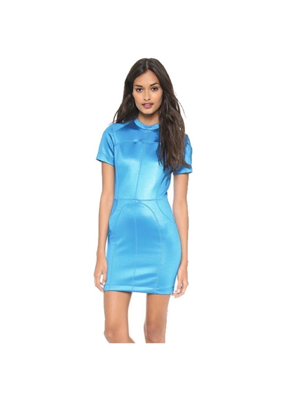 T by Alexander Wang Y2K Electric Blue Bandage Bodycon Dress Mini Sz S